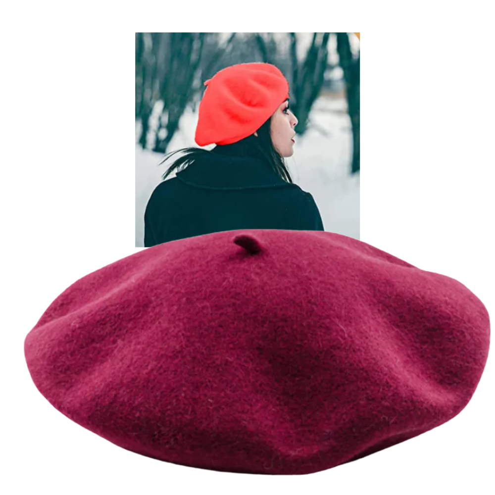 Béret classique en laine pour femme