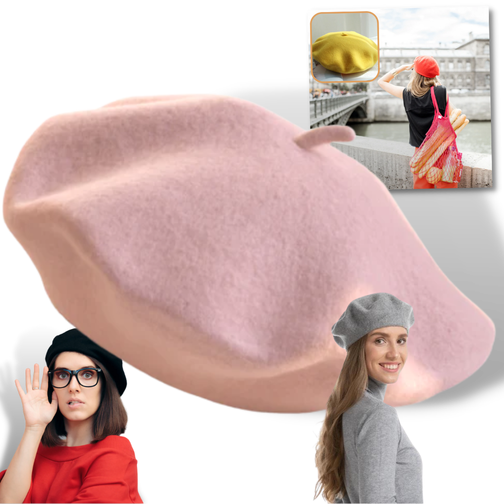 Béret classique en laine pour femme
