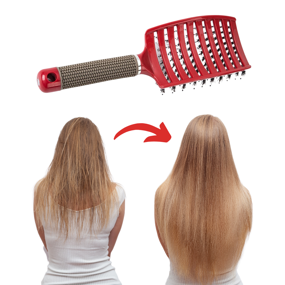 Brosse à cheveux massante en poils de sanglier