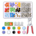 Pack de boutons de pression avec pince