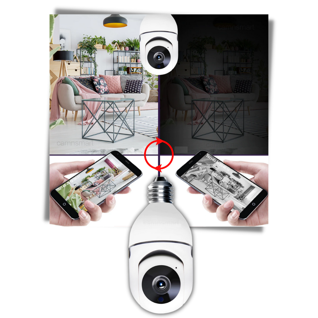Ampoule intelligente avec caméra de surveillance