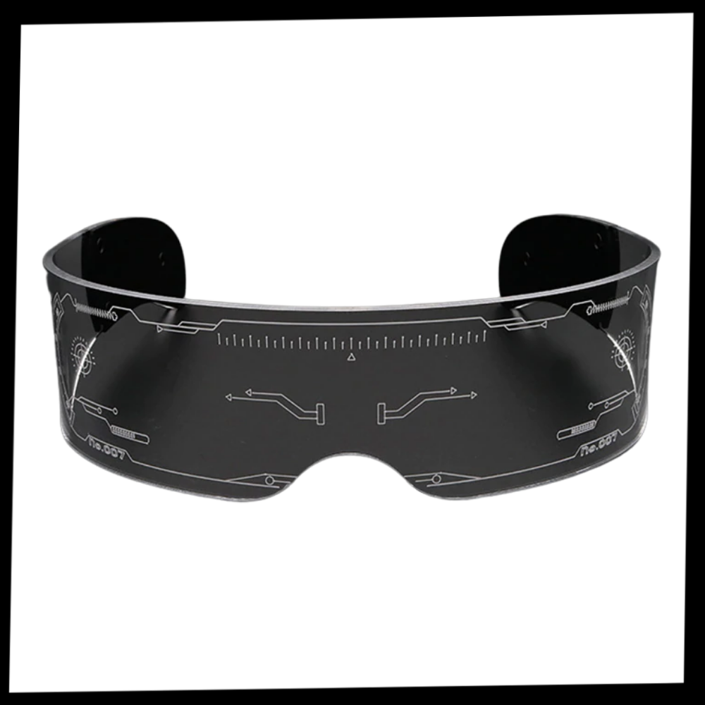 Lunettes avec lumières LED colorées