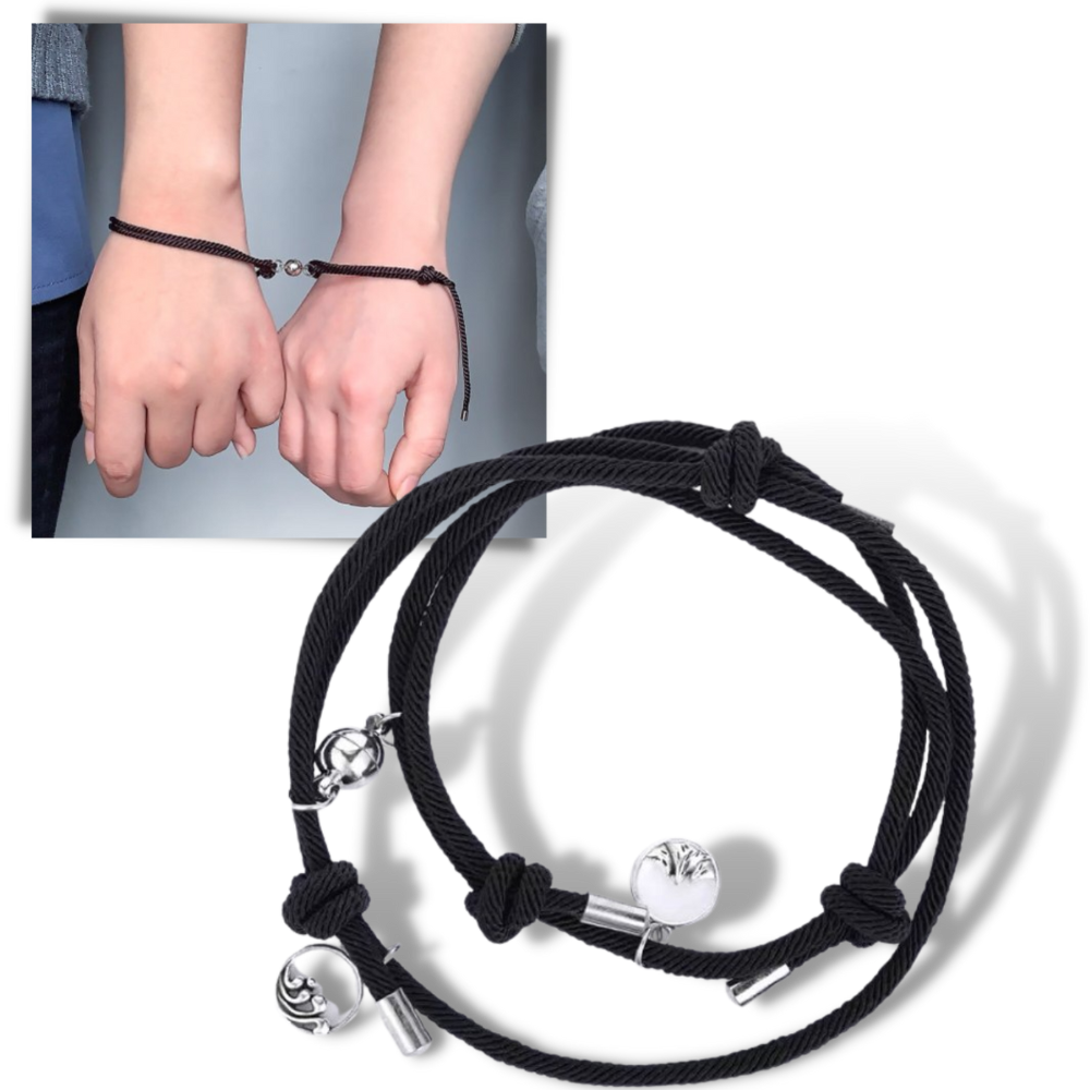 Lot de 2 bracelets magnétiques pour couples