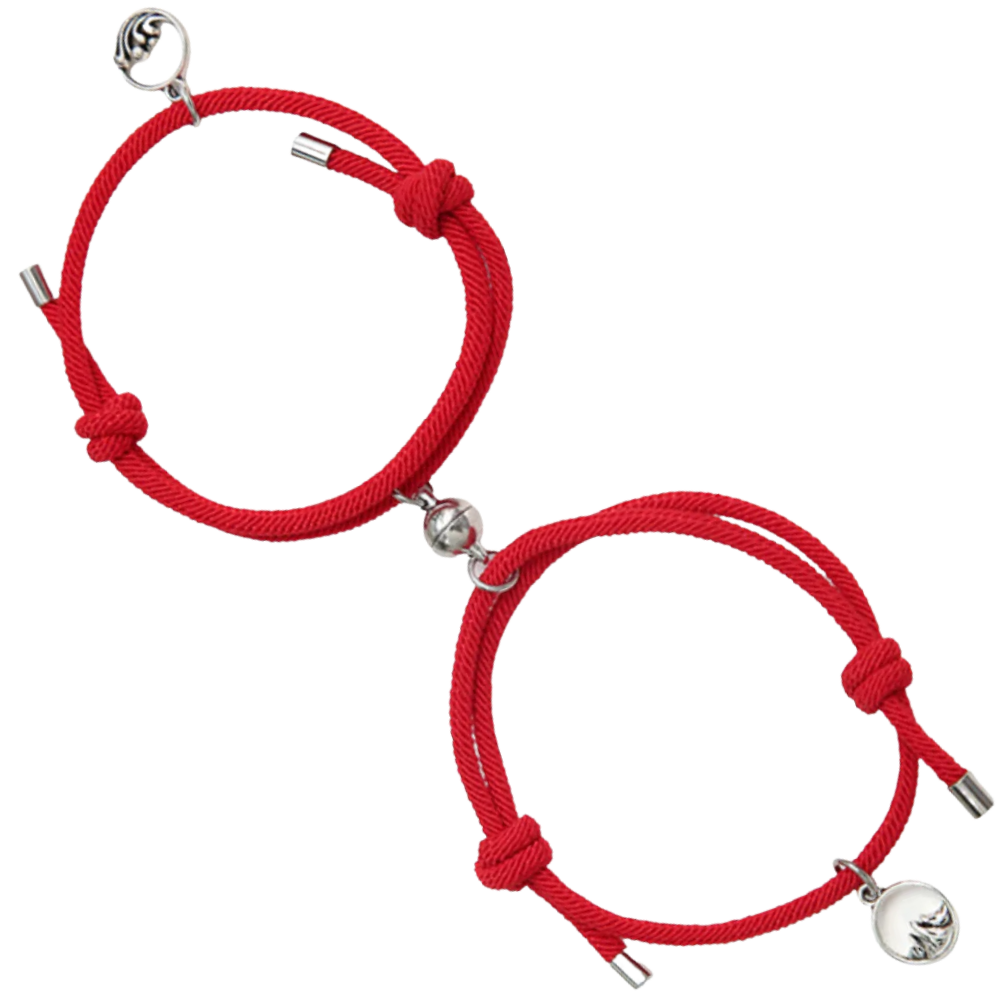 Lot de 2 bracelets magnétiques pour couples