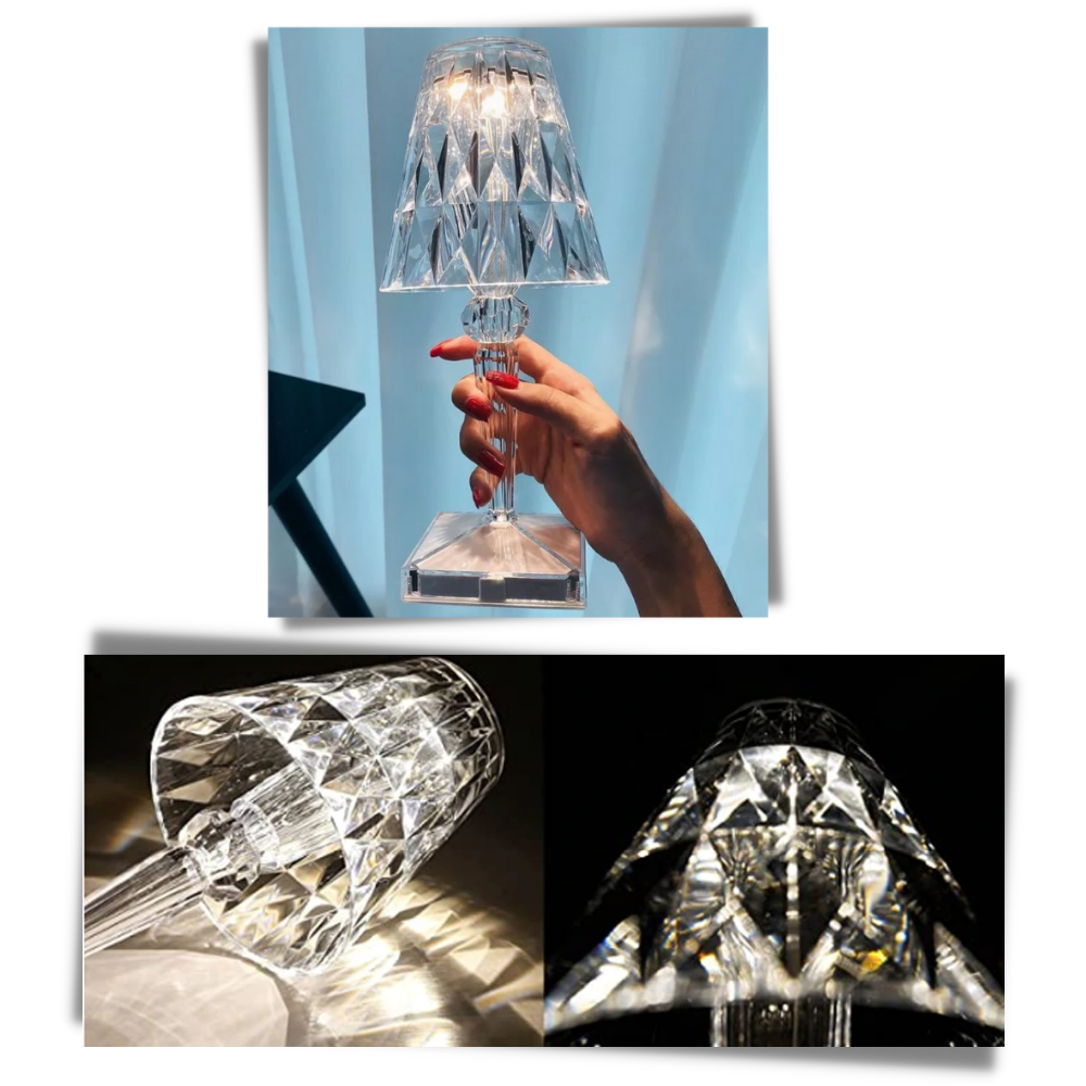Lampe de bureau en cristal acrylique