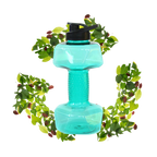 Bouteille d'eau haltère