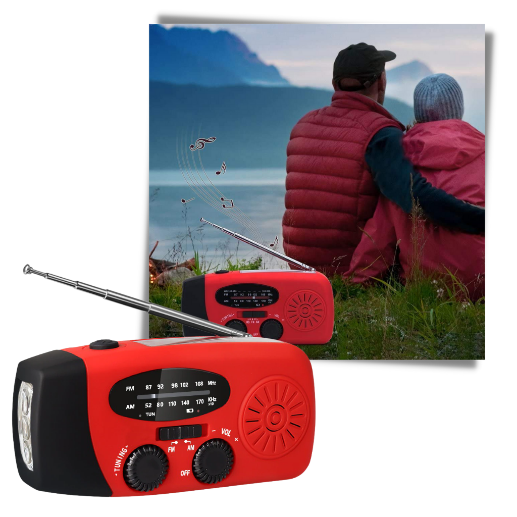 Radio d'urgence multifonctionnelle à dynamo