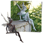 Ornement de jardin en forme de statue de fée