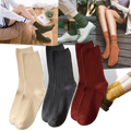 3 Paires de chaussettes côtelées en coton pour femmes