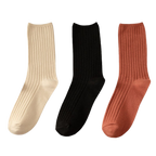 3 Paires de chaussettes côtelées en coton pour femmes