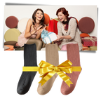 3 Paires de chaussettes côtelées en coton pour femmes
