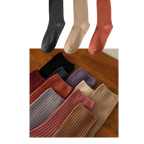 3 Paires de chaussettes côtelées en coton pour femmes