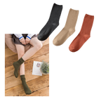 3 Paires de chaussettes côtelées en coton pour femmes