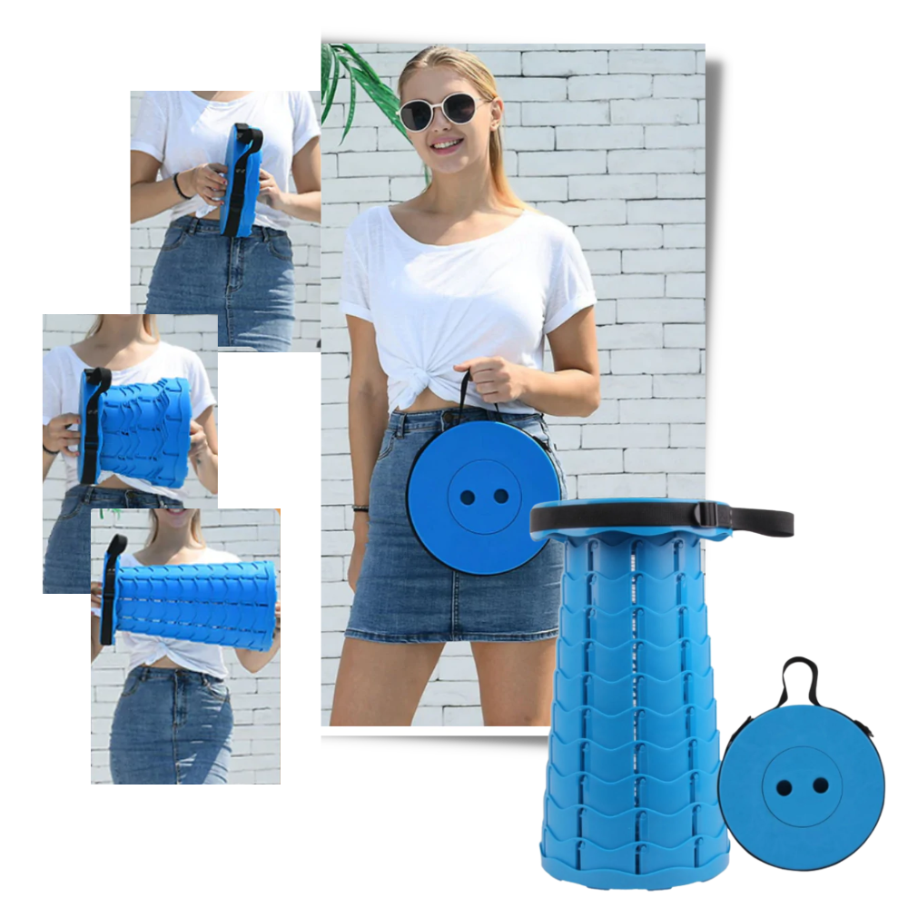 Tabouret rétractable portable