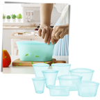 Lot de 8 sacs réutilisables en silicone pour aliments