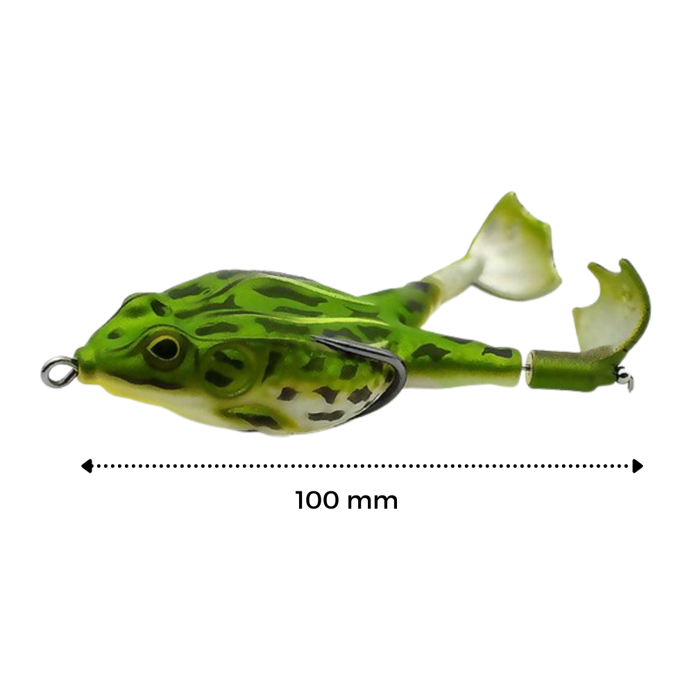 Leurre de pêche en silicone en forme de grenouille