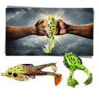 Leurre de pêche en silicone en forme de grenouille