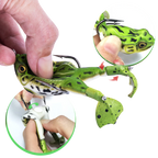Leurre de pêche en silicone en forme de grenouille