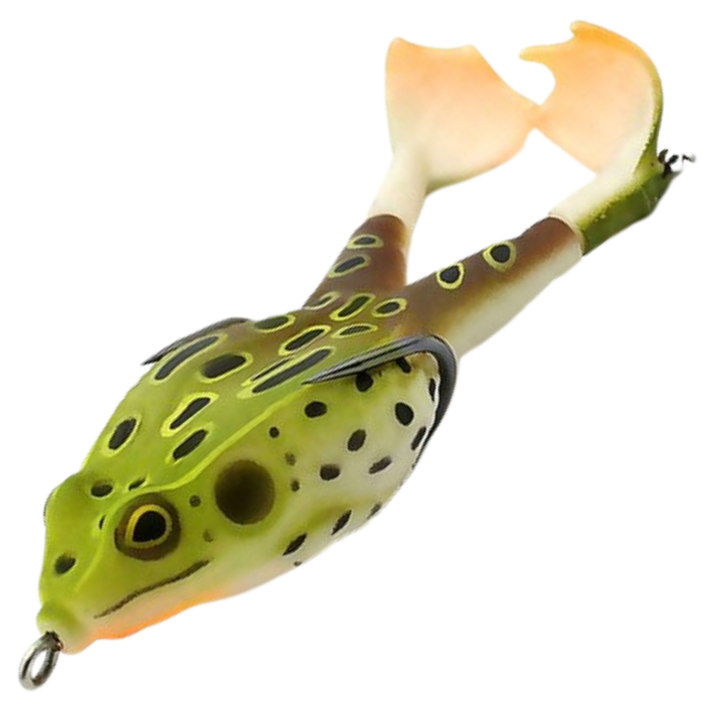 Leurre de pêche en silicone en forme de grenouille
