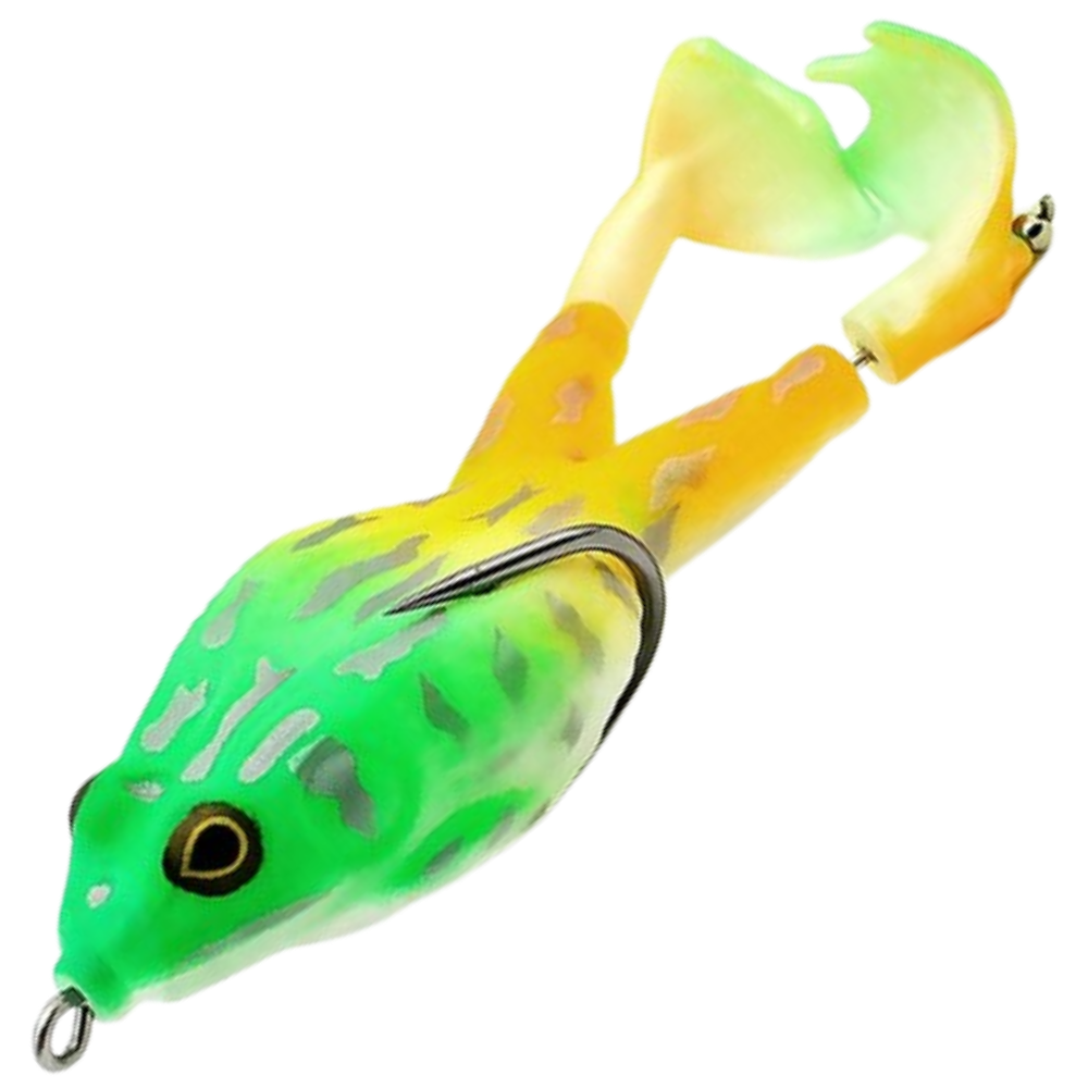 Leurre de pêche en silicone en forme de grenouille