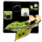 Leurre de pêche en silicone en forme de grenouille