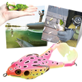 Leurre de pêche en silicone en forme de grenouille