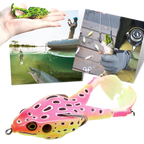 Leurre de pêche en silicone en forme de grenouille