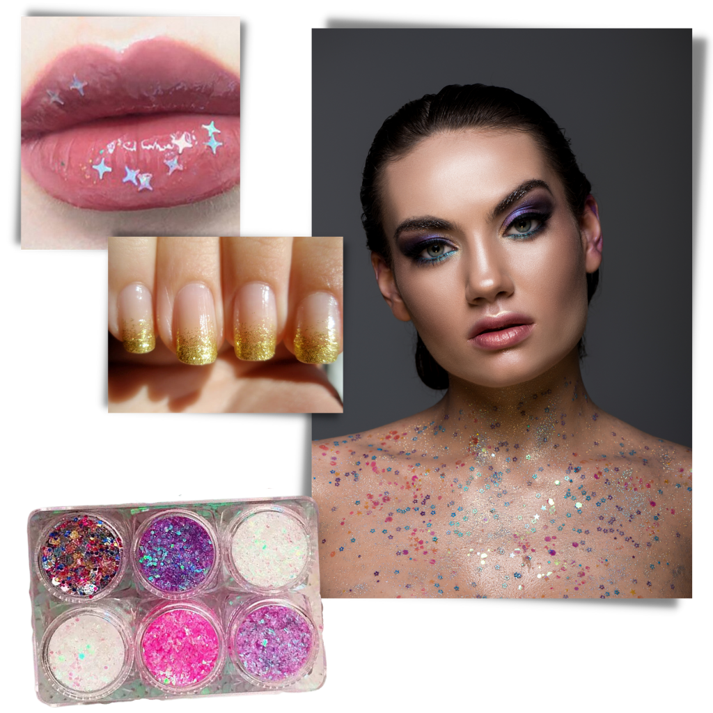 Set de paillettes pour le visage et le corps