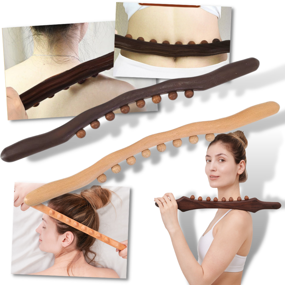 Masseur musculaire en bois naturel