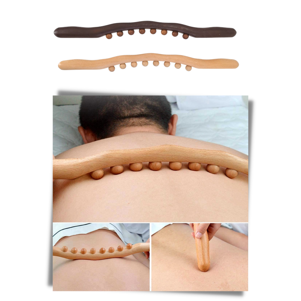 Masseur musculaire en bois naturel