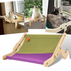Perchoir de fenêtre en bois pour chat