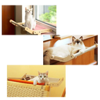 Perchoir de fenêtre en bois pour chat