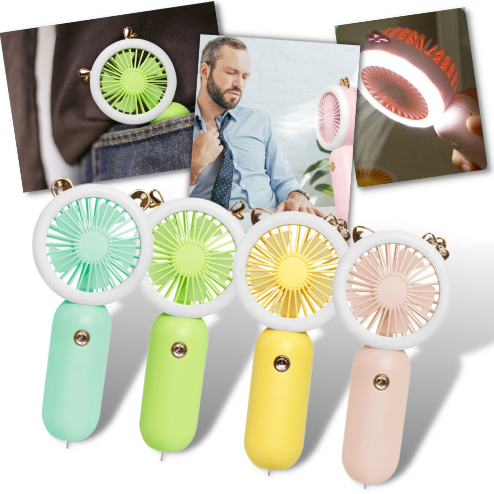 Ventilateur USB de poche avec LED