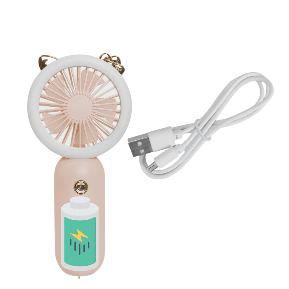 Ventilateur USB de poche avec LED