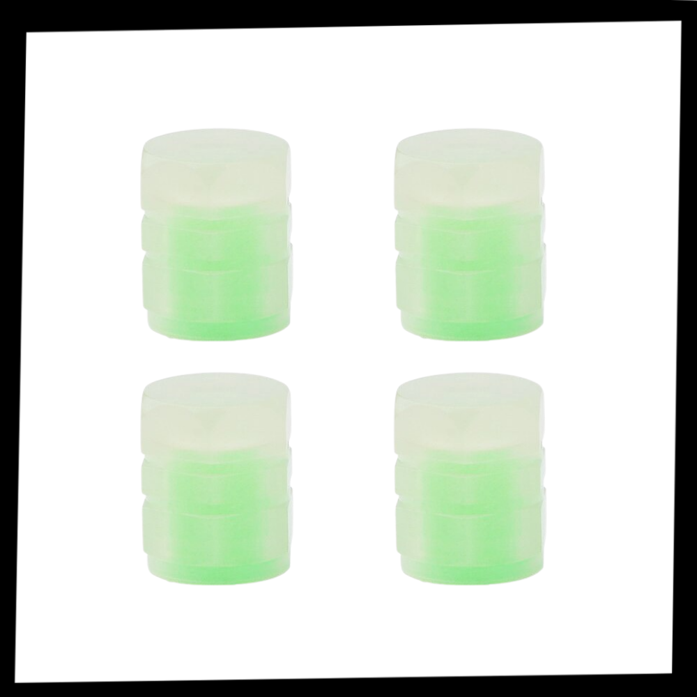 4 Bouchons de valves lumineux pour voitures