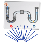 Lot de 12 bâtonnets de nettoyage pour évier