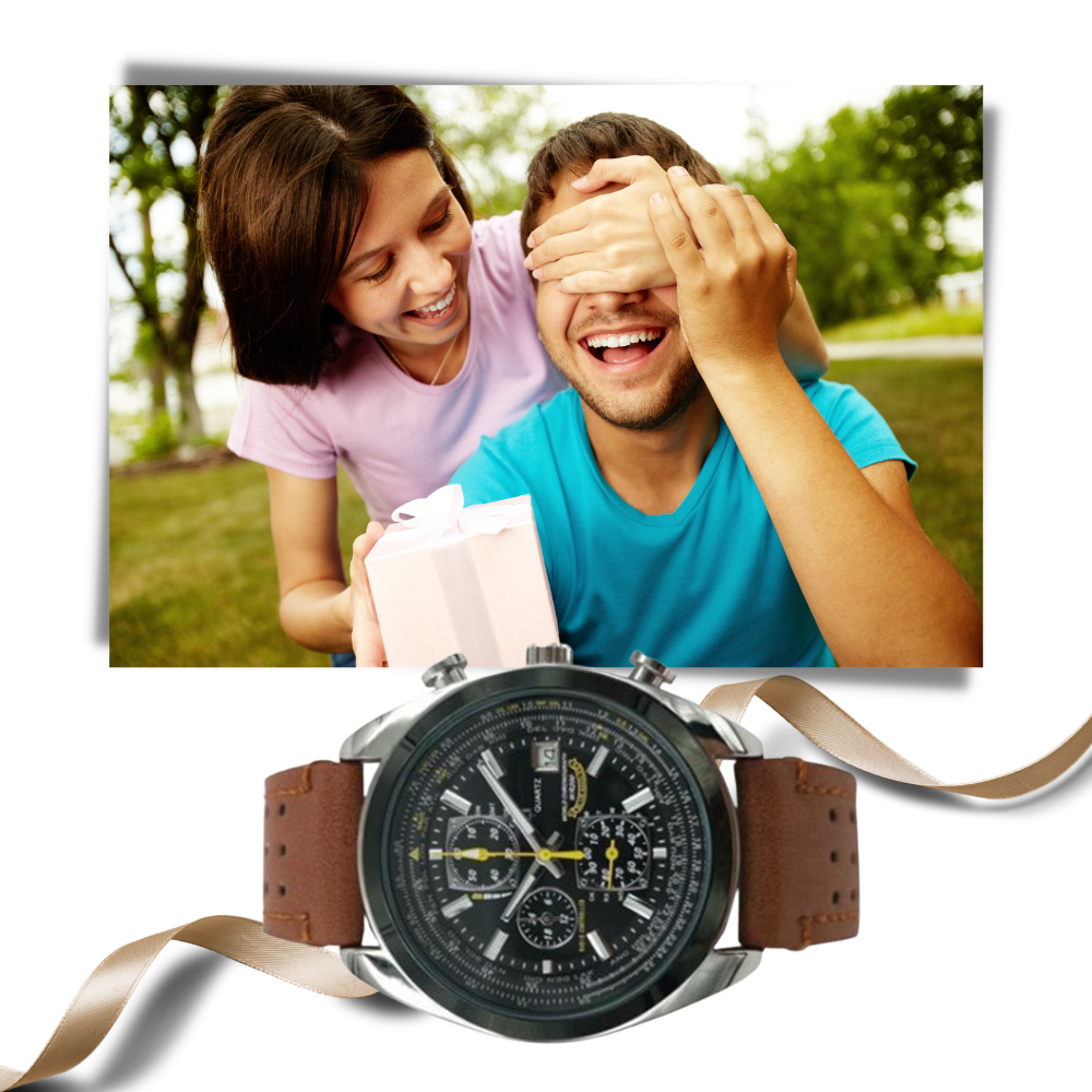 Montre à quartz de luxe étanche