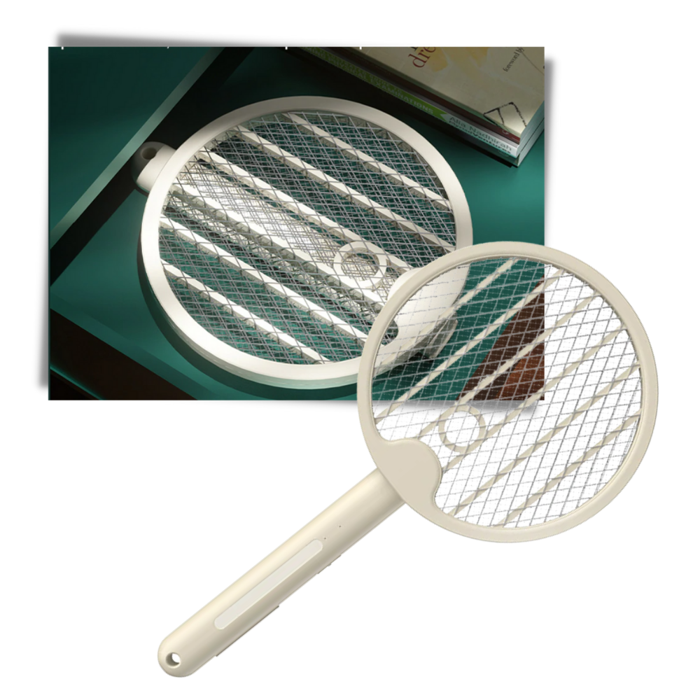 Raquette anti-moustique pliable 2-en-1