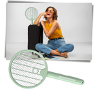 Raquette anti-moustique pliable 2-en-1