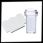 Kit d'estampage en silicone pour nail art avec grattoir