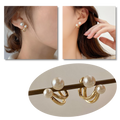 Pendants d'oreilles en perles vintage