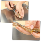 Couteau décortiqueur de crevettes en acier inoxydable