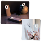 Étui de téléphone avec anneau lumineux LED
