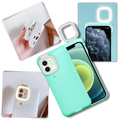 Étui de téléphone avec anneau lumineux LED