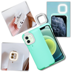 Étui de téléphone avec anneau lumineux LED