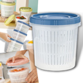Récipient alimentaire empilable avec égouttoir