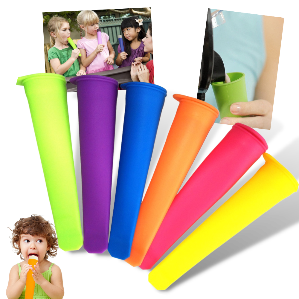 Pack de 5 moules en silicone pour sucettes glacées