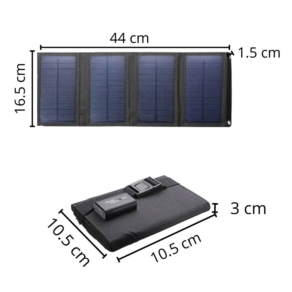 Chargeur portable à panneau solaire avec port USB