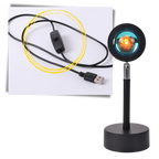 Lampe de bureau avec projecteur de lumière colorée LED