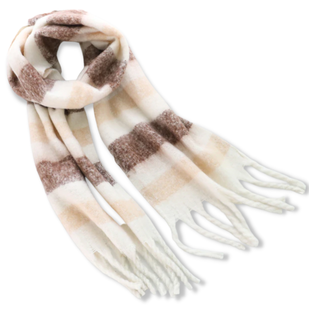 Écharpe d'hiver à carreaux pour femmes